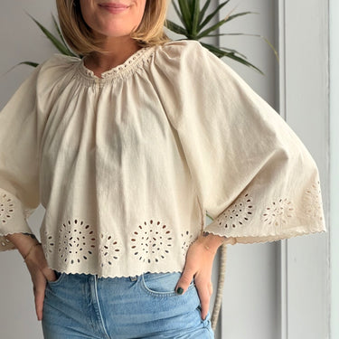 The Great Bellflower Top Cotton Linen Blend, 1 / Small