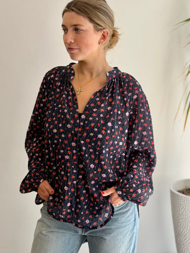 Henrik Vibskov Purple Pansy Blouse, Small