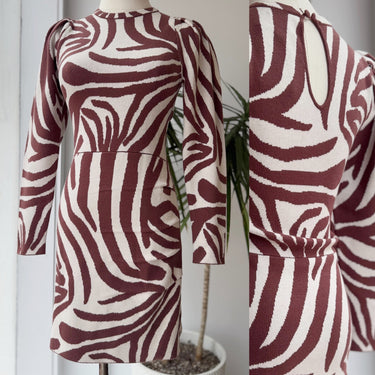 Saylor Animal Striped Bodycon Dress, XSmall