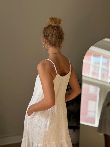 Mikoh Tokelau Ivory Gauzy Dress, 1/Small