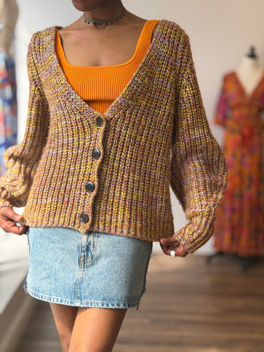 ba&sh Haili Marled Knitb Reversible Sweater, 0/XSmall