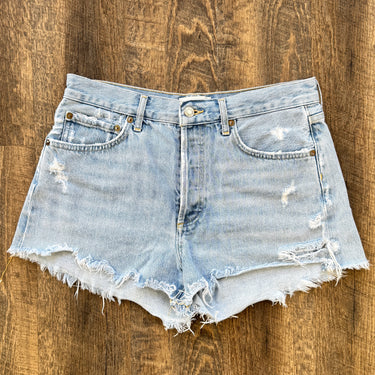 Agolde Parker Vintage Cut Off Shorts in Lightwash Swapmeet, 27
