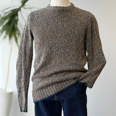 FatFace Brown & Navy Speckled Sweater, Men's Small