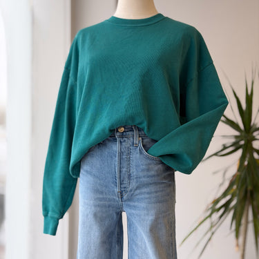 Hey Gang Teal Crewneck Sweatshirt, 0/XS