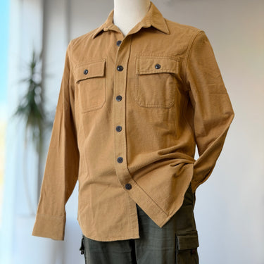 LL Bean Signature Mustard Chamois Button Up, Men's Medium