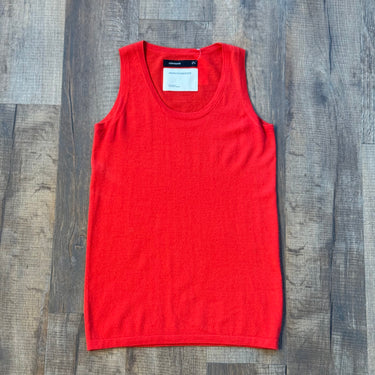 Frenckenberger Red Cashmere Vest, Small