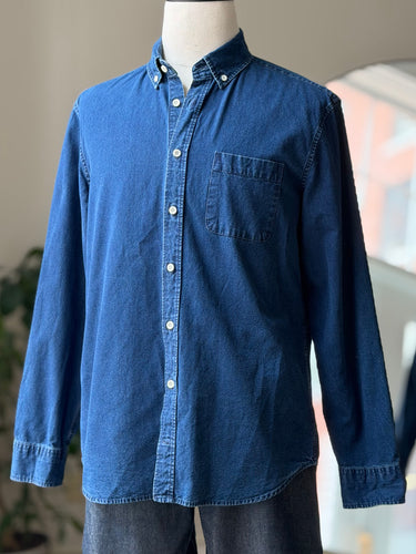 Taylor Stitch Indigo Denim Button Up Shirt, 42
