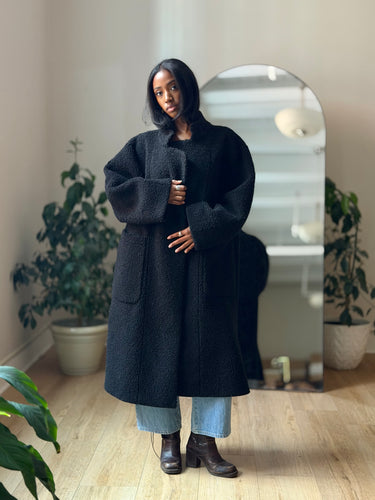 Apiece Apart Black Cloud Walk Teddy Coat, medium