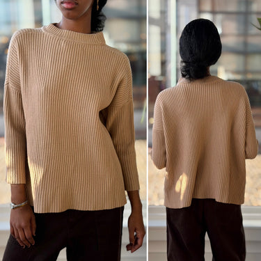 Shaina Mote 3/4 Sleeve Ultra Fine Merino Wool Ribbed Sweater, 2 / Medium