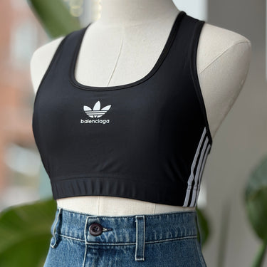 Balenciaga X Adidas Logo Sports Bra, XSmall