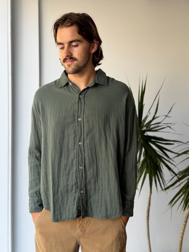 Boyville Green Button Up Shirt, Men's Medium