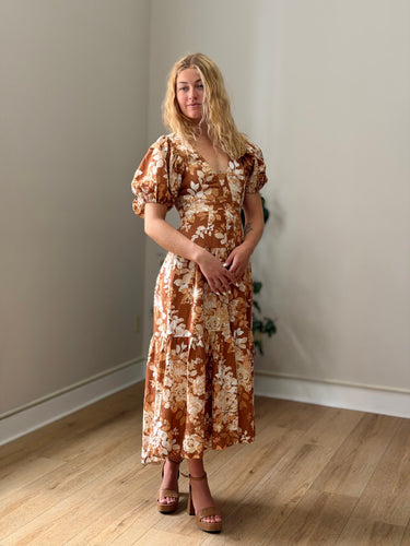 Shona Joy Capucine Floral Midi Dress, 4