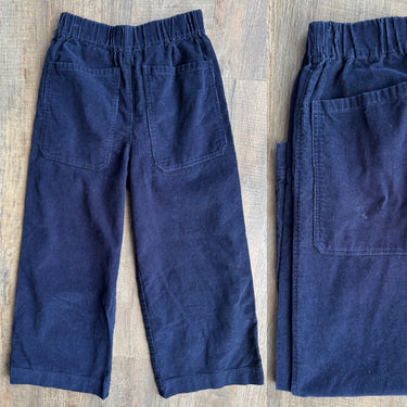 Herself Navy Corduroy Pull On Pants, Small