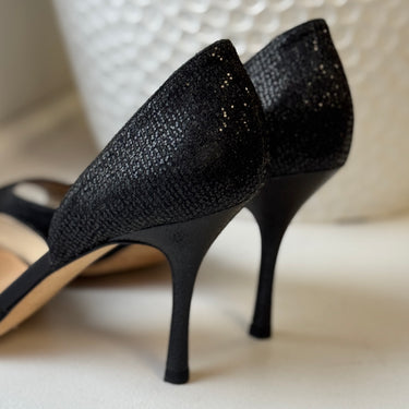 Jimmy Choo Black Sparkle Heels, 38