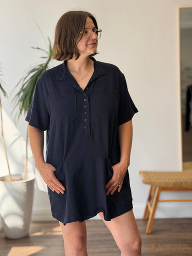 Sezane Navy Sonali Dress, 40/8