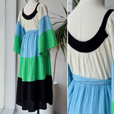 Anaak Gauzy Colorblock Maxi Dress, 1/Small