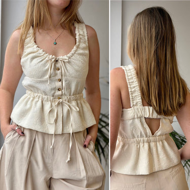 Ciao Lucia Ilaria Top in Ivory Jacquard, Medium