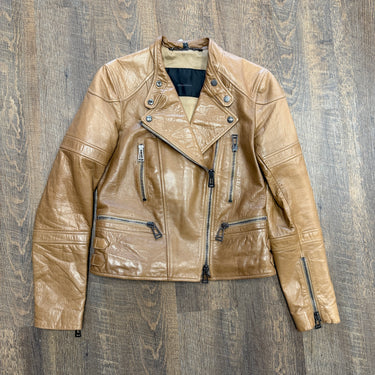 Belstaff Hackthorn Leather Biker Jacket - retail $2,250, 42