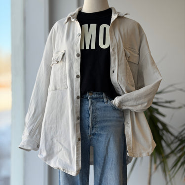 Frank & Eileen McLoghlins Shirt Jacket in Ecru, XS/S