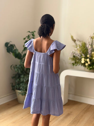 Xirena NWT Gauzy Purple Mini Dress, XSmall