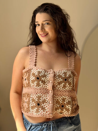 Favorite Daugher NWT Daisy Crochet Top, XLarge