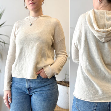 Nili Lotan Cream Cashmere Hoodie - small stitch fix, Medium