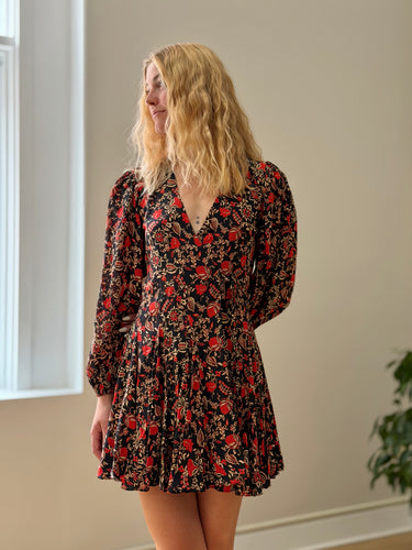Rhode La Toile Caro Floral Wrap Dress, XSmall