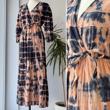 Maison Hotel Shimmer Tie Dye Gauze Dress, Medium