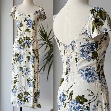 Reformation Blue Floral Dress- as is , 6