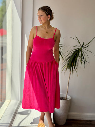 Ciao Lucia Lina Dress in Pink Velour, Medium