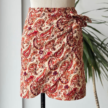 Sezane Pacome Paisley Riviera Wrap Skirt, 44