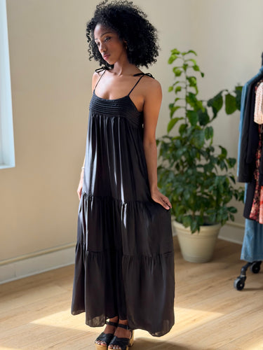 Natalie Martin Black Melanie Silk Dress Retails $469, XSmall