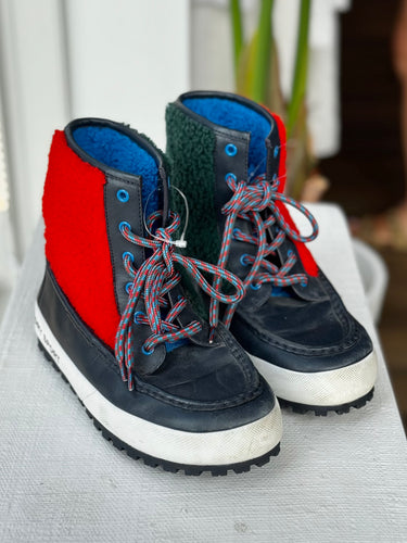Tory Burch Sport Colorblock Sherpa Snow Boots, 6.5