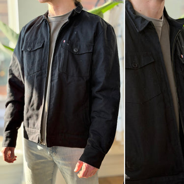 Devium Usa Black Trucker Jacket, Men's Large