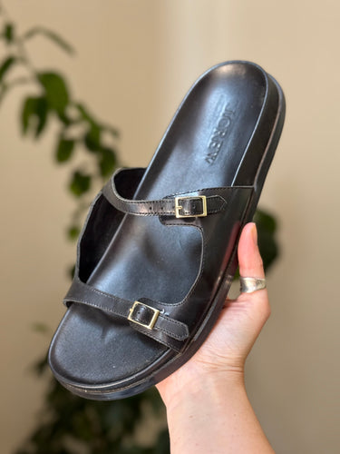 J.Crew Black Strap Sandals, 9