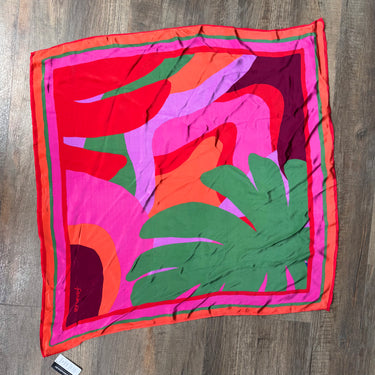 Farm Rio Leaf Patterned Scarf- as is