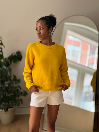Sezane Amiel Sweater in Canary Yellow, XXSmall