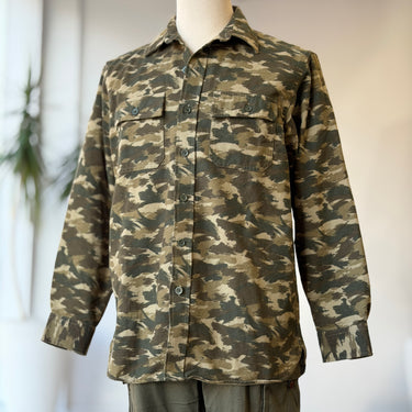 LL Bean Thick Camo Flannel Button Up, Men's Medium