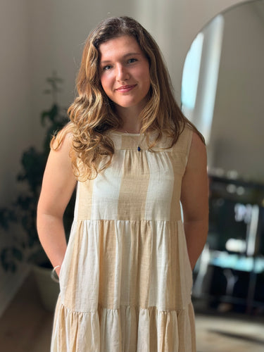 Laude The Label x Madewell NWT Linen Stripe Dress, XSmall