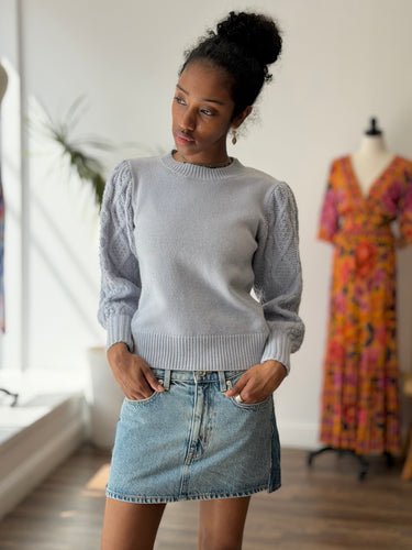 CO Puff Sleeve Wool Cashmere Sweater, XSmall