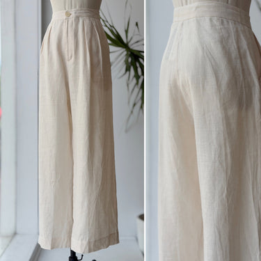 Christy Dawn Linen Straight Pleat Pants, 6