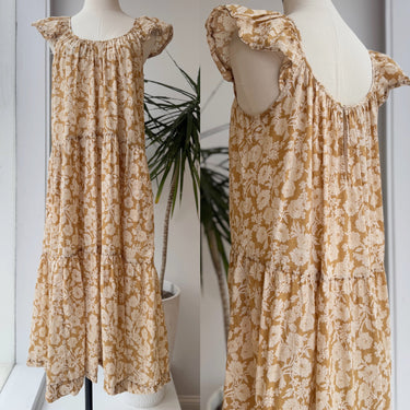 The Great Whipstitch Plumeria Dress in Oat Wild Brush, 1 / Small