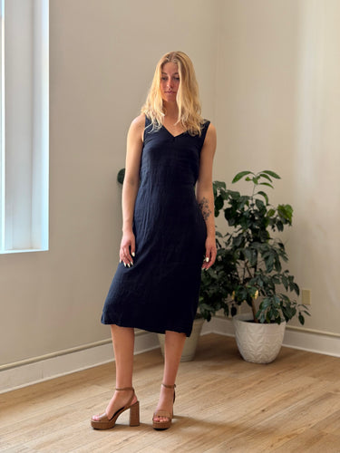 Deiji Studios Linen Tie Back Dress, XSmall