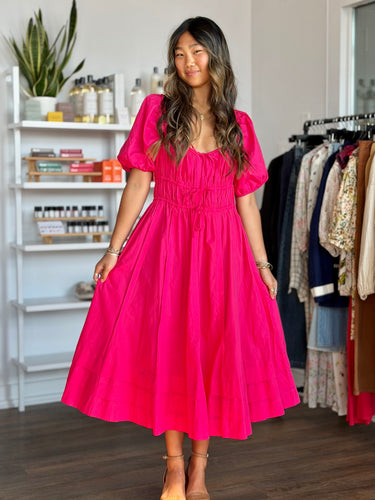 Ulla Johnson Hot Pink Palma Dress, 8