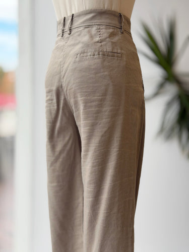 The Reset Beige Wide Leg Pants, Medium