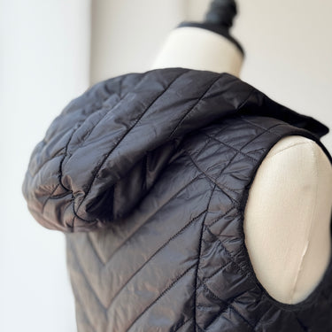 Lululemon Black Crop Quilt Hooded Vest, 4