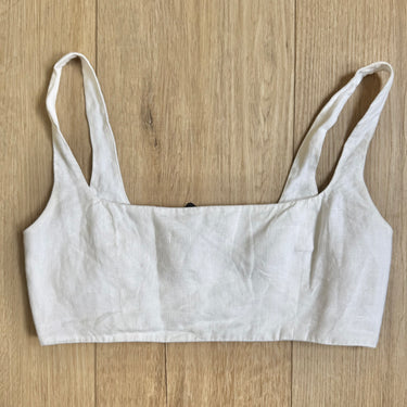 Reformation Linen Crop Top, Medium