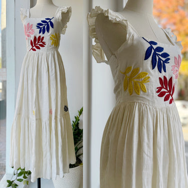 Carolina K Nika Embroidered Midi Dress, XSmall