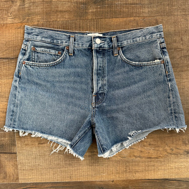 Agolde Parker Long Med Wash Shorts, 30