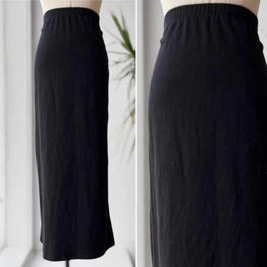 Reformation Black Jersey Midi Skirt, Large